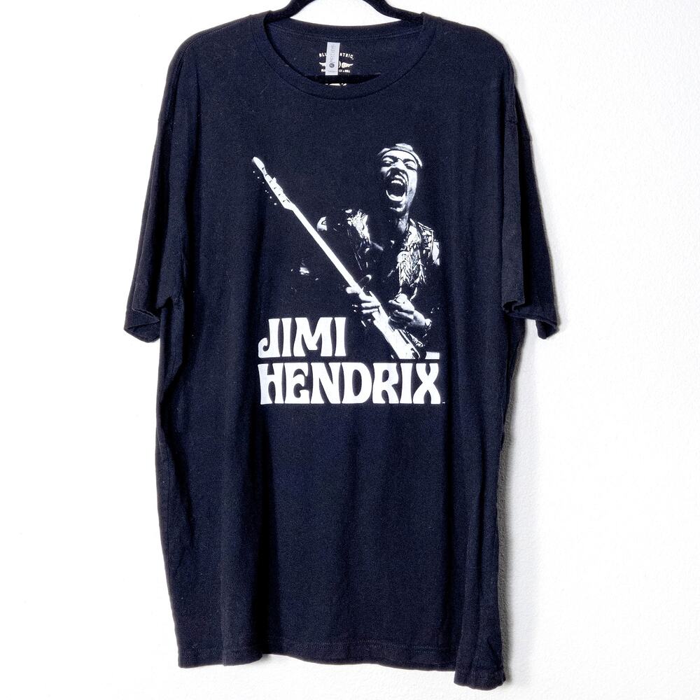 Bluescentric Jimi Hendrix Graphic T Shirt Black Size 3XL Classic Rock